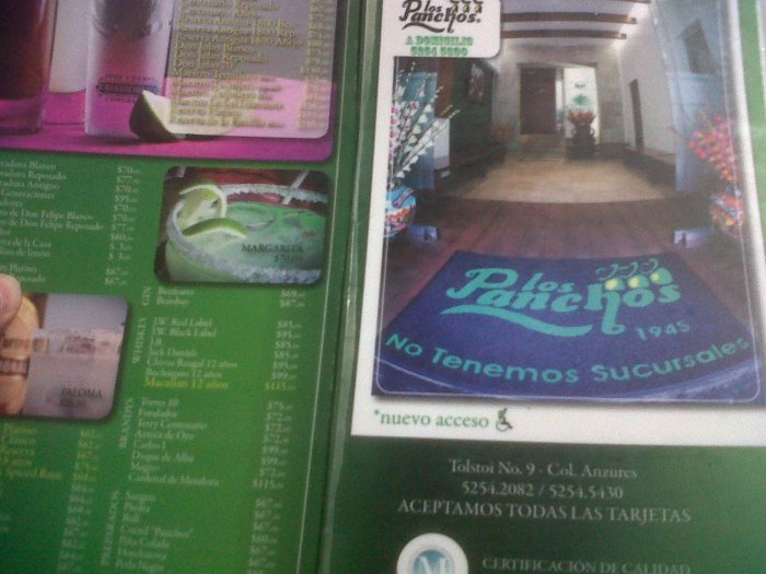 Mex Los panchos menu condesa oct12