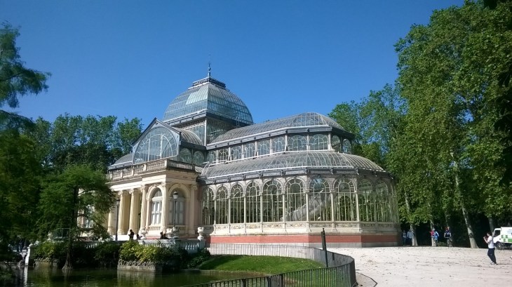 madrid retiro park palacio de cristal arriving may16