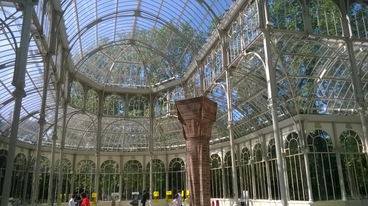 madrid retiro park palacio de cristal inside main hall may16