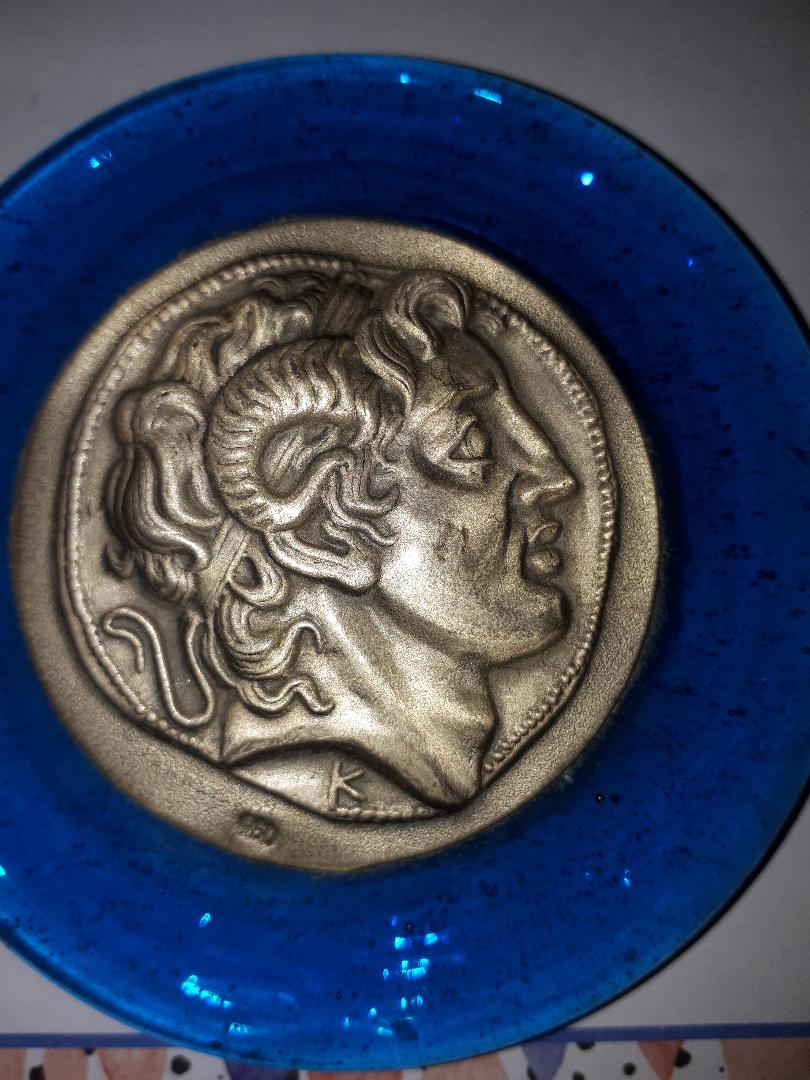 Athens greece medallion paperweight alexander great c2008
