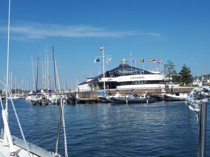 Port du Crouesty capitainerie from chanel BL boat jul21