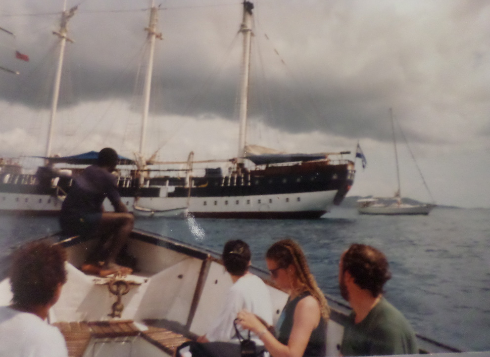 tortola BVI going ashore from fantome 1988
