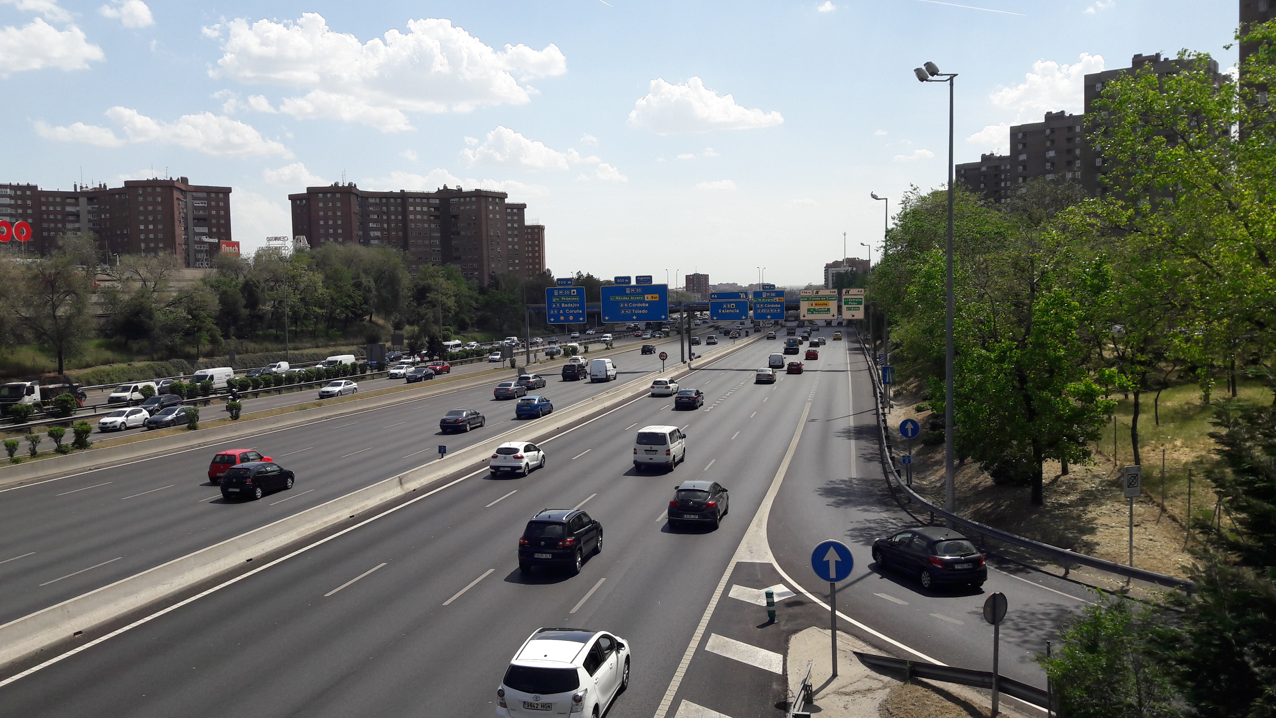 madrid M30 from calle pez volador pasarela to madrid apr17