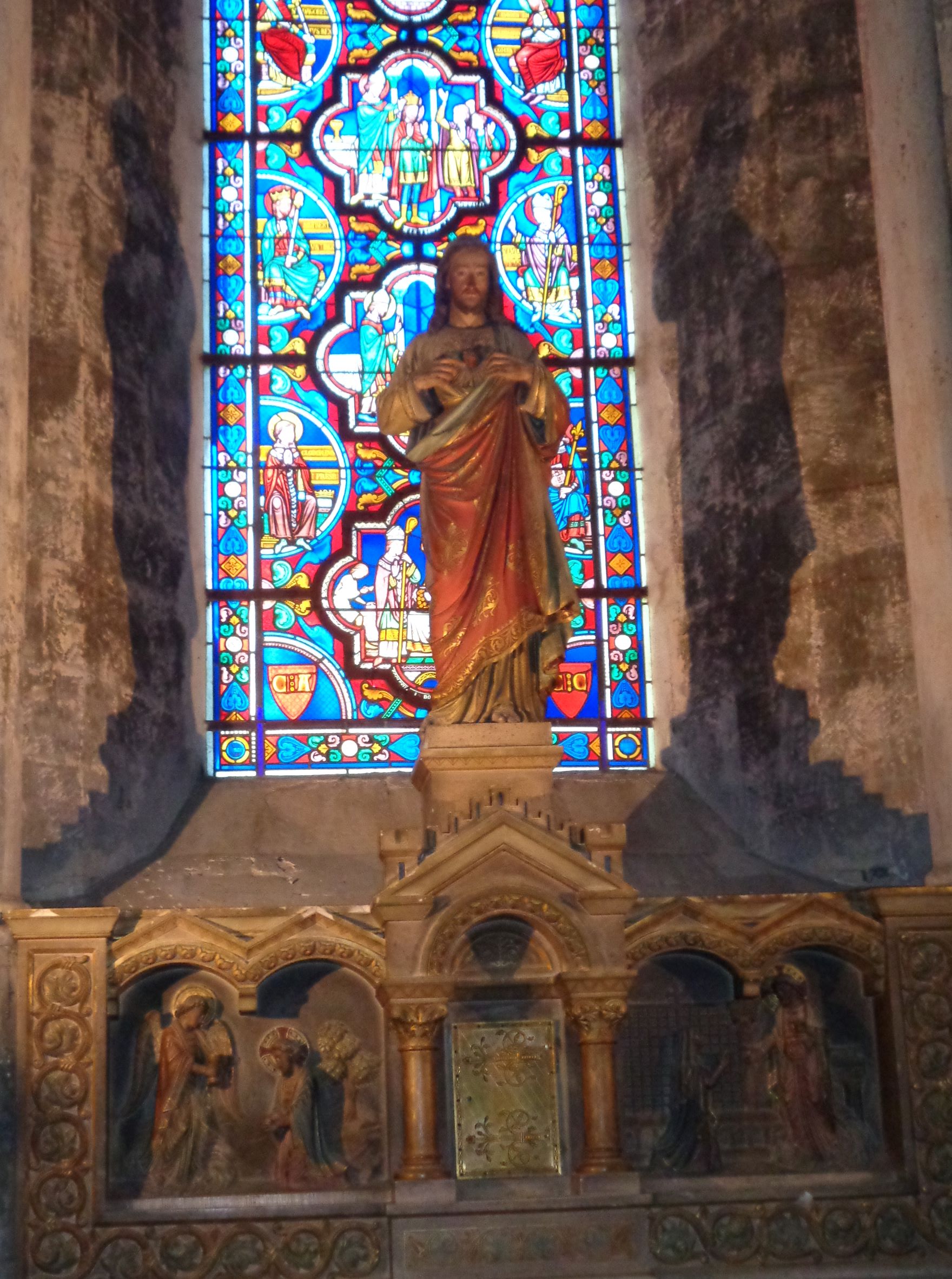 Poitiers ch ste radegonde statue Christ oct21