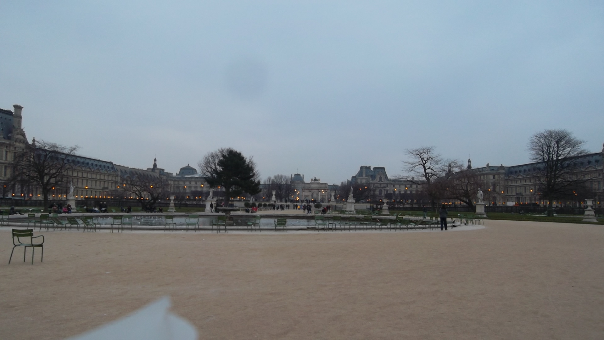 paris louvre musee from tuileries gardens mar13
