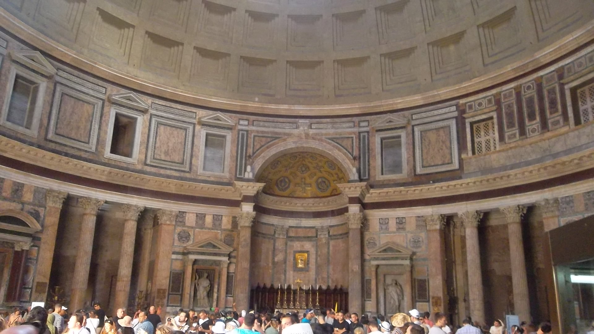 roma pantheon dome aug13