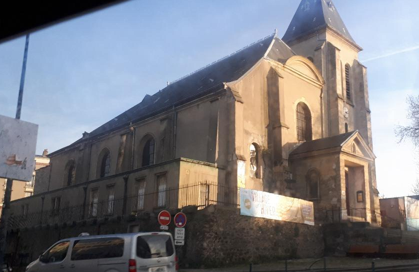 pantin-church-st-Germain-of-Pantin-near-Paris-N3-old-parking-for-MF-dec18