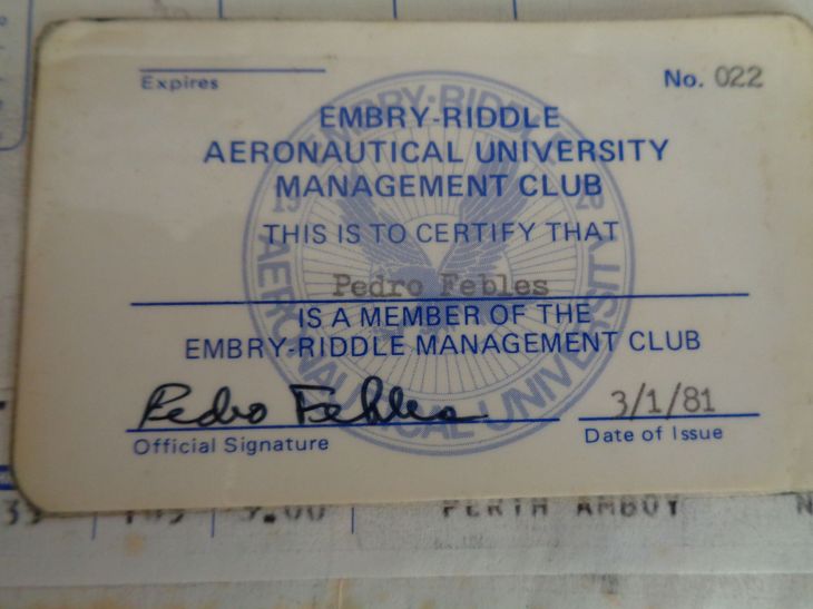 Daytona Beach ERAU management club member PF 03jan1981