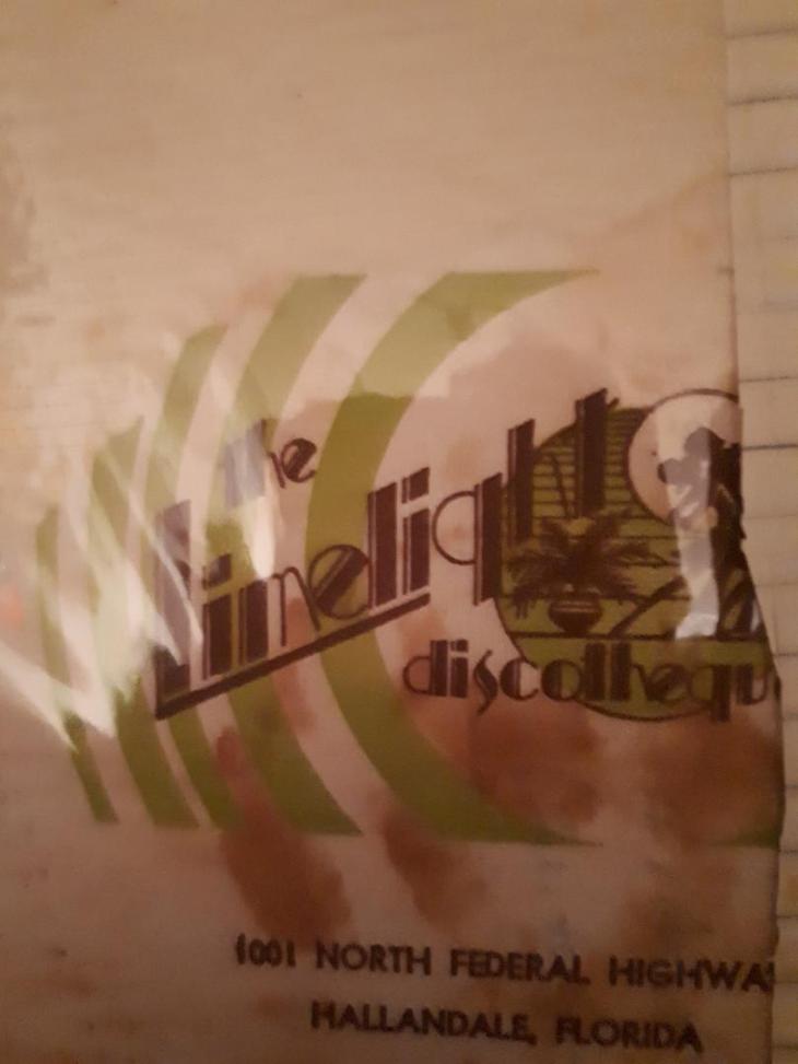 Hollywood limelight disco tablepaper c1981