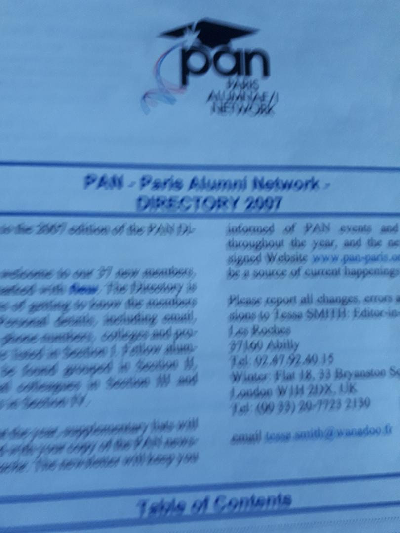 Paris PAN paris alumni network