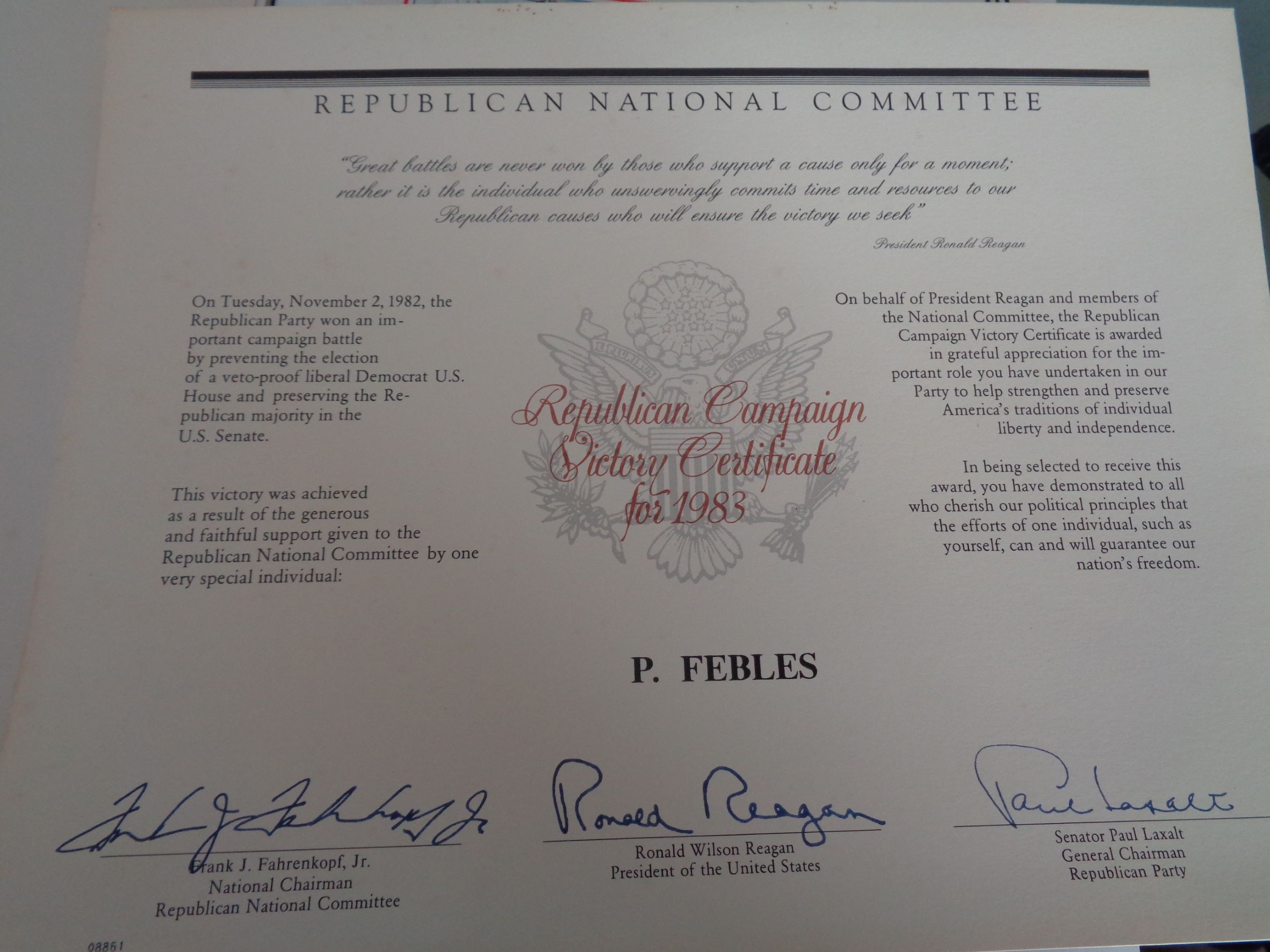 Perth Amboy RNC recog PF 1983