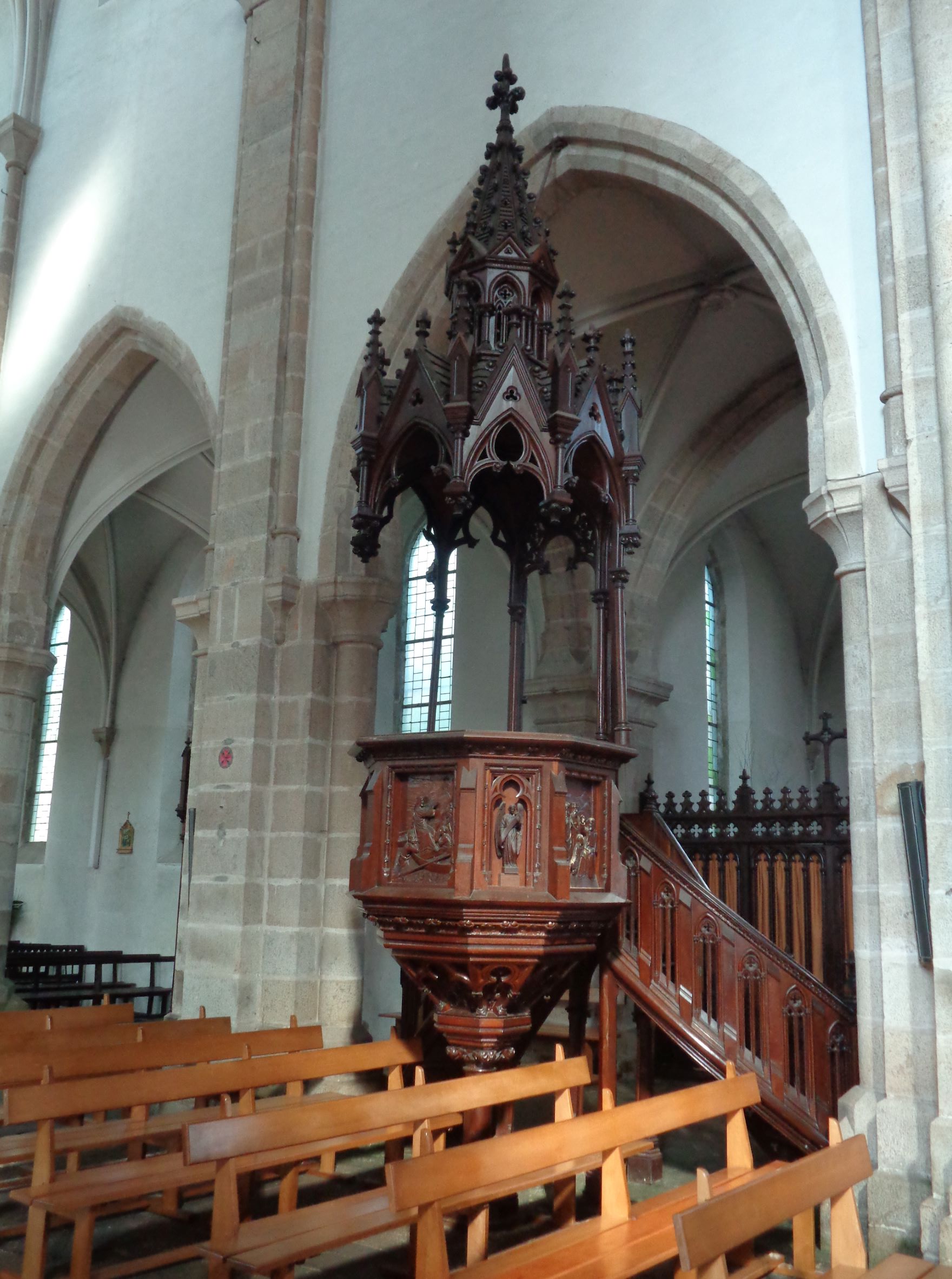 Plouhinec ch Notre Dame de Grâce pulpit sep22