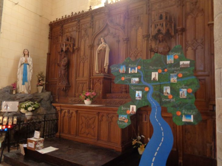 Questembert ch Saint Pierre chapel ND de Lourdes confessionals sep22