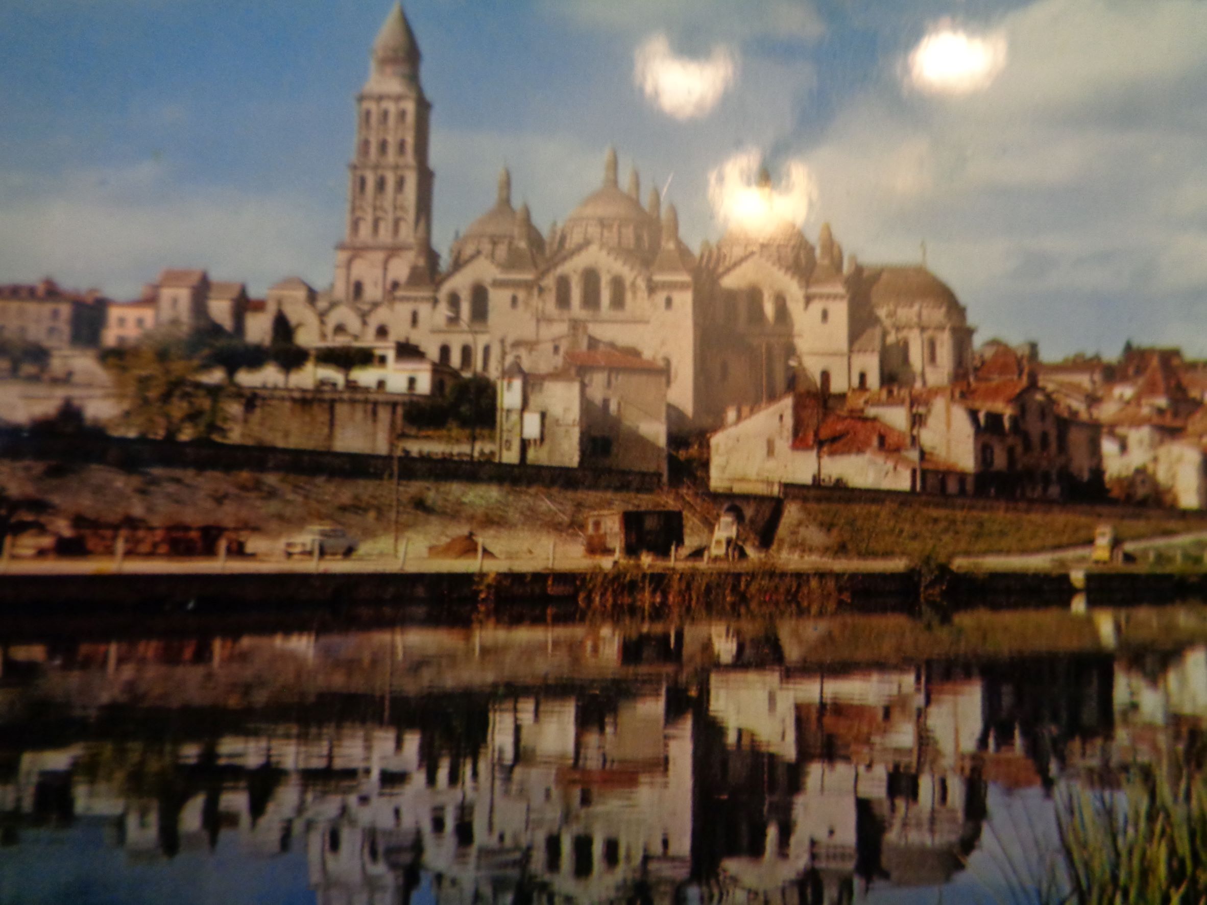 Perigueux Bas Saint Front across L'Isle river c2004