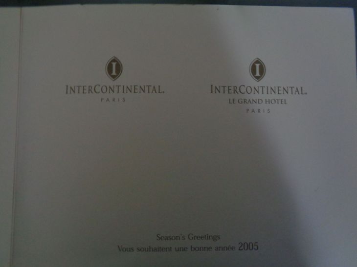 Paris Christmas inter et grand hotels 2005