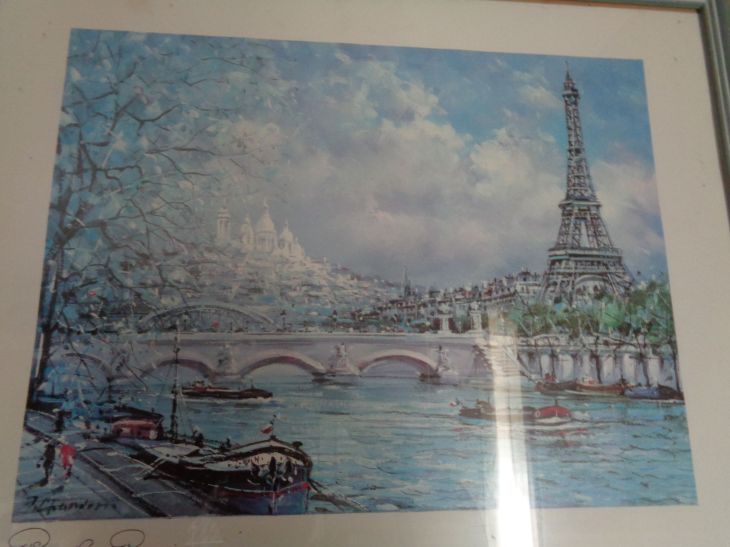 Paris monuments from the Seine c1990