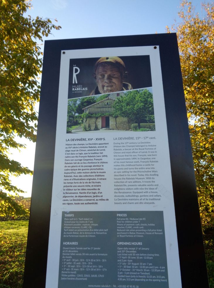Seuilly Musee Rabelais, 4 Rue de la Devinière nov22