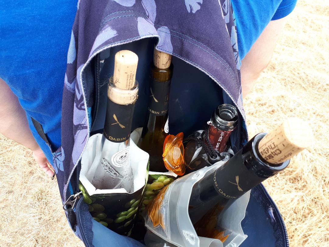 chat thebaud poiron dabin remi with bag of wines drank in rando aug18