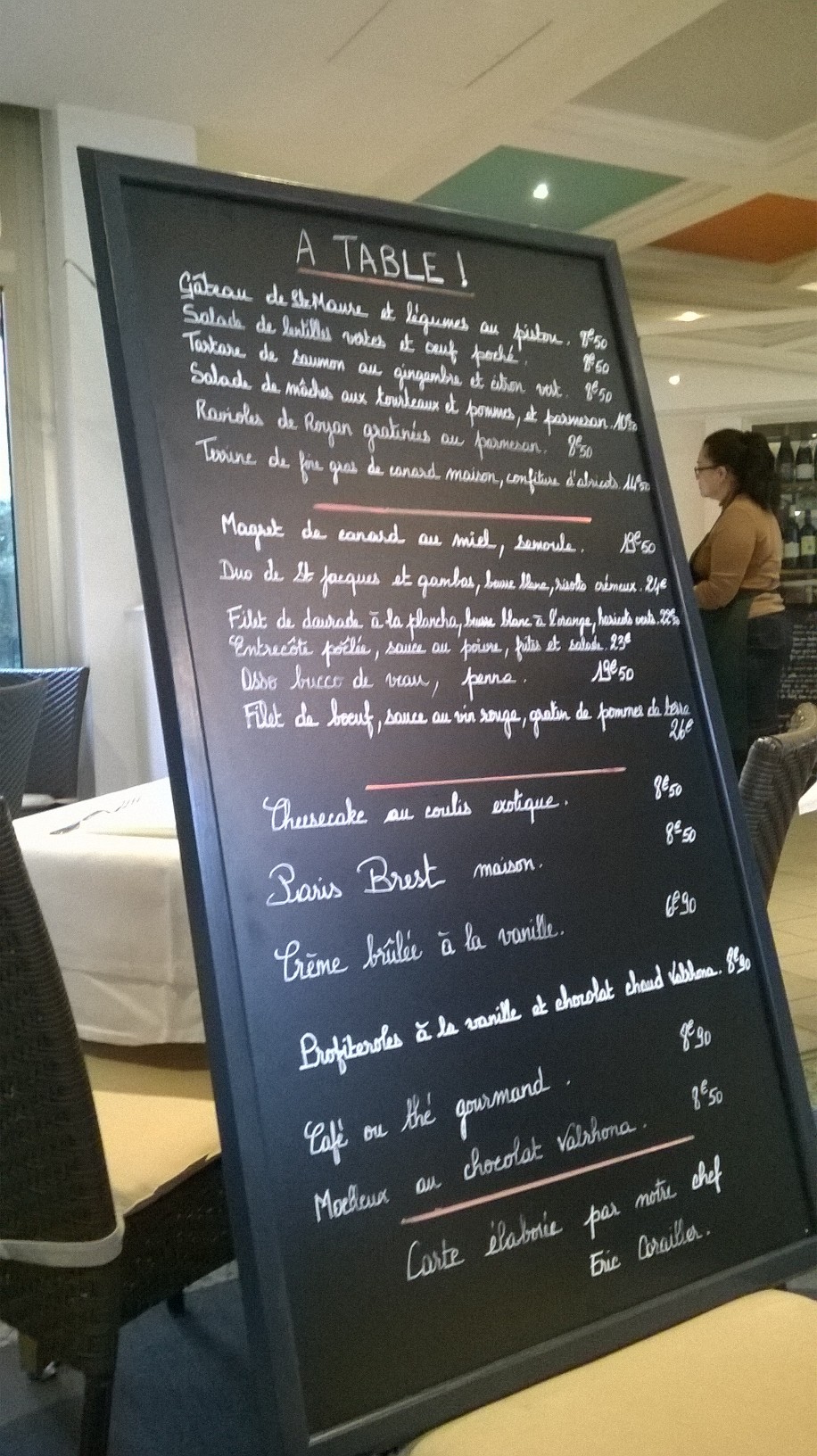 levallois perret A Table resto ardoise menu feb16