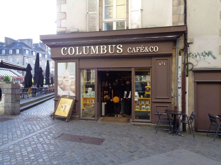 Quimper Columbus Cafe 1 Rue Astor coffees feb23