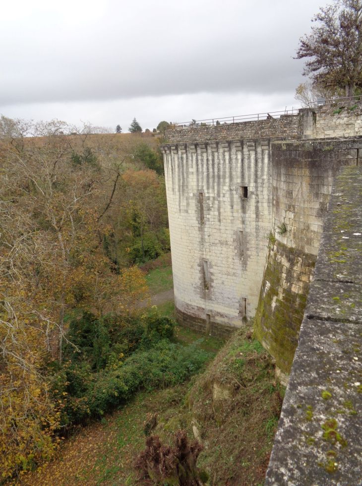 Chinon fortress rampart walls back nov21