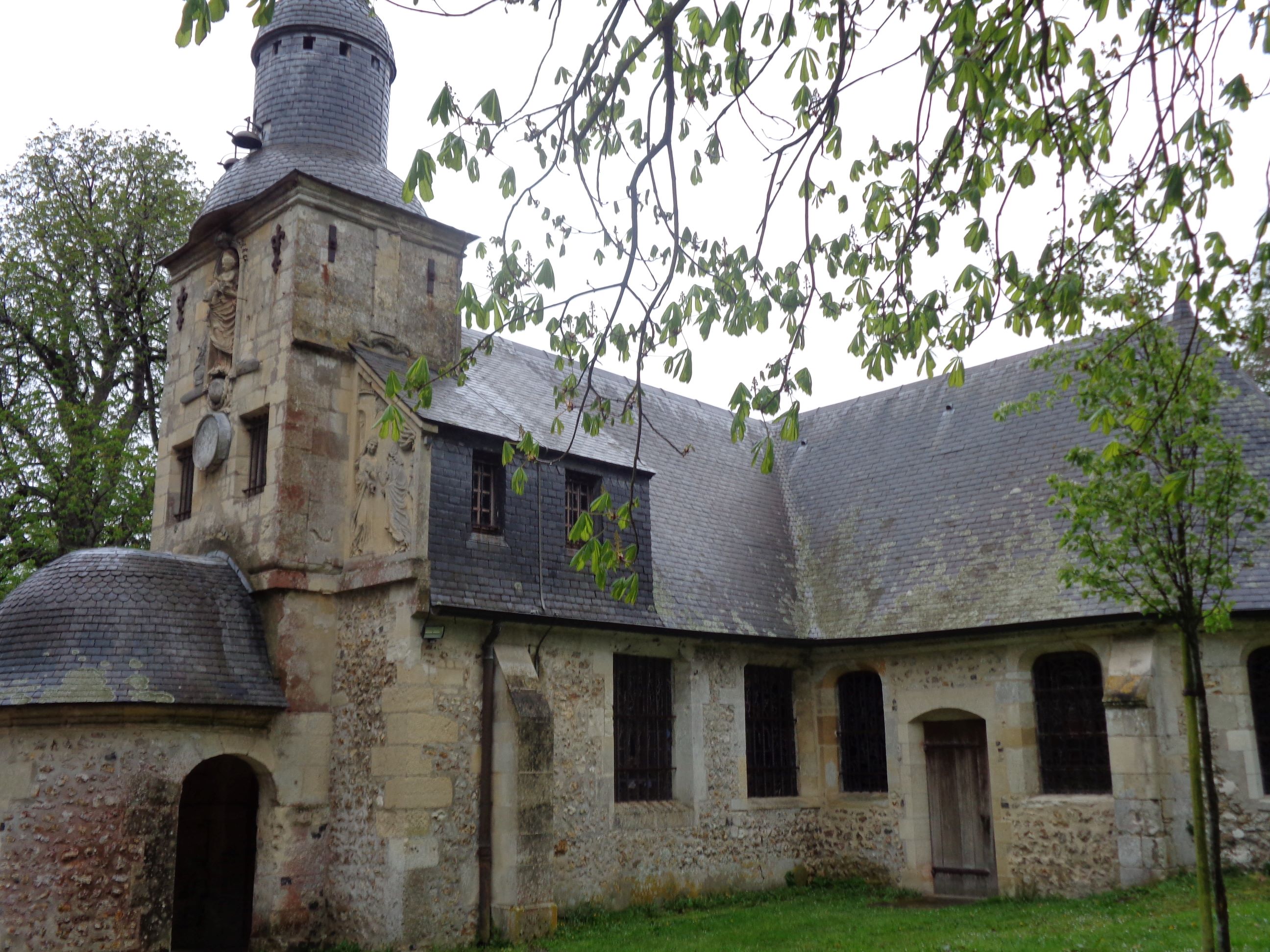 Honfleur ch Notre Dame de grâce side right apr23