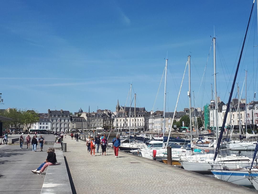 Vannes le port marina looking to old town may23