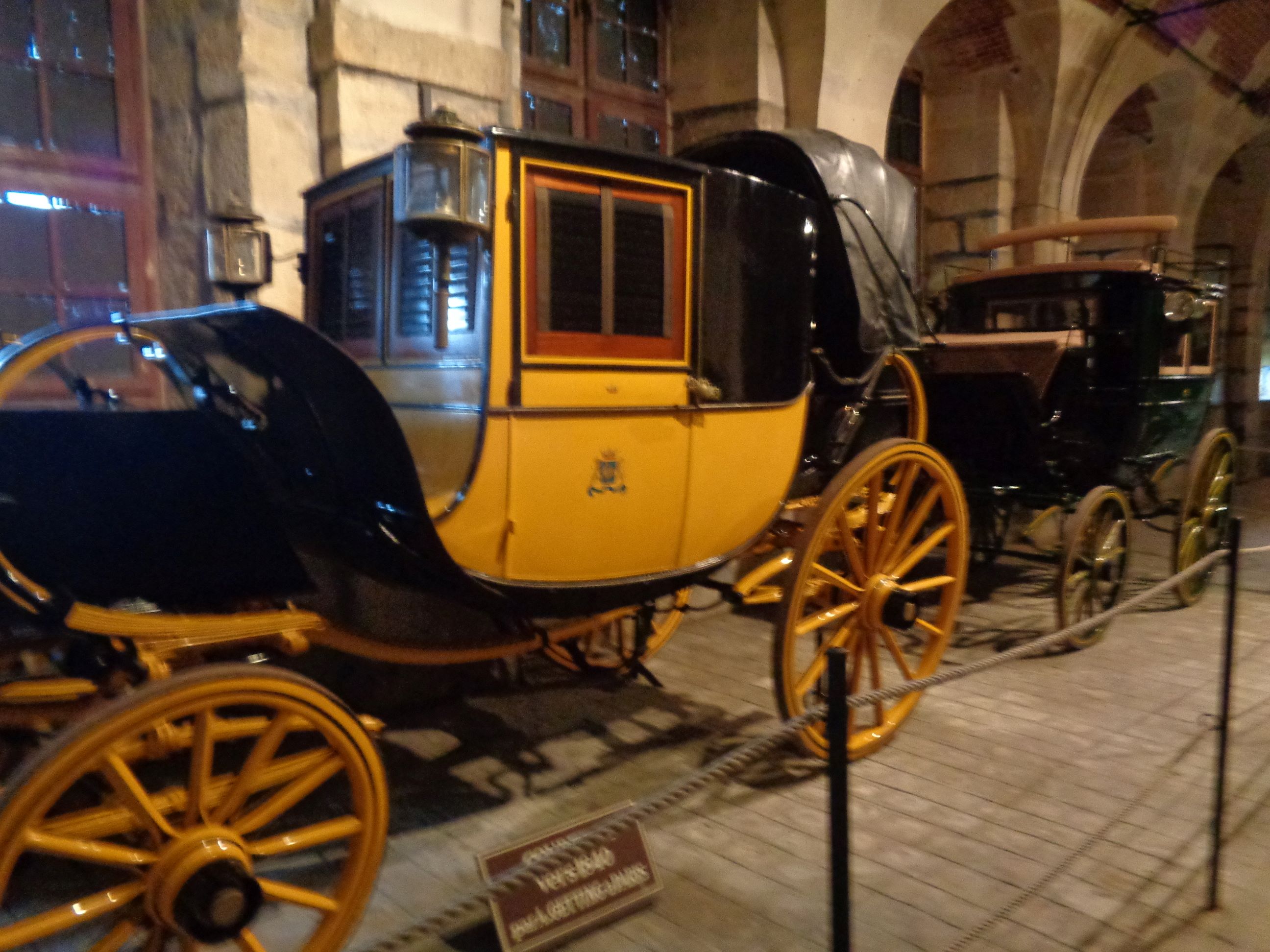 Vaux le Vicomte castle carriage museum sedans inside may23