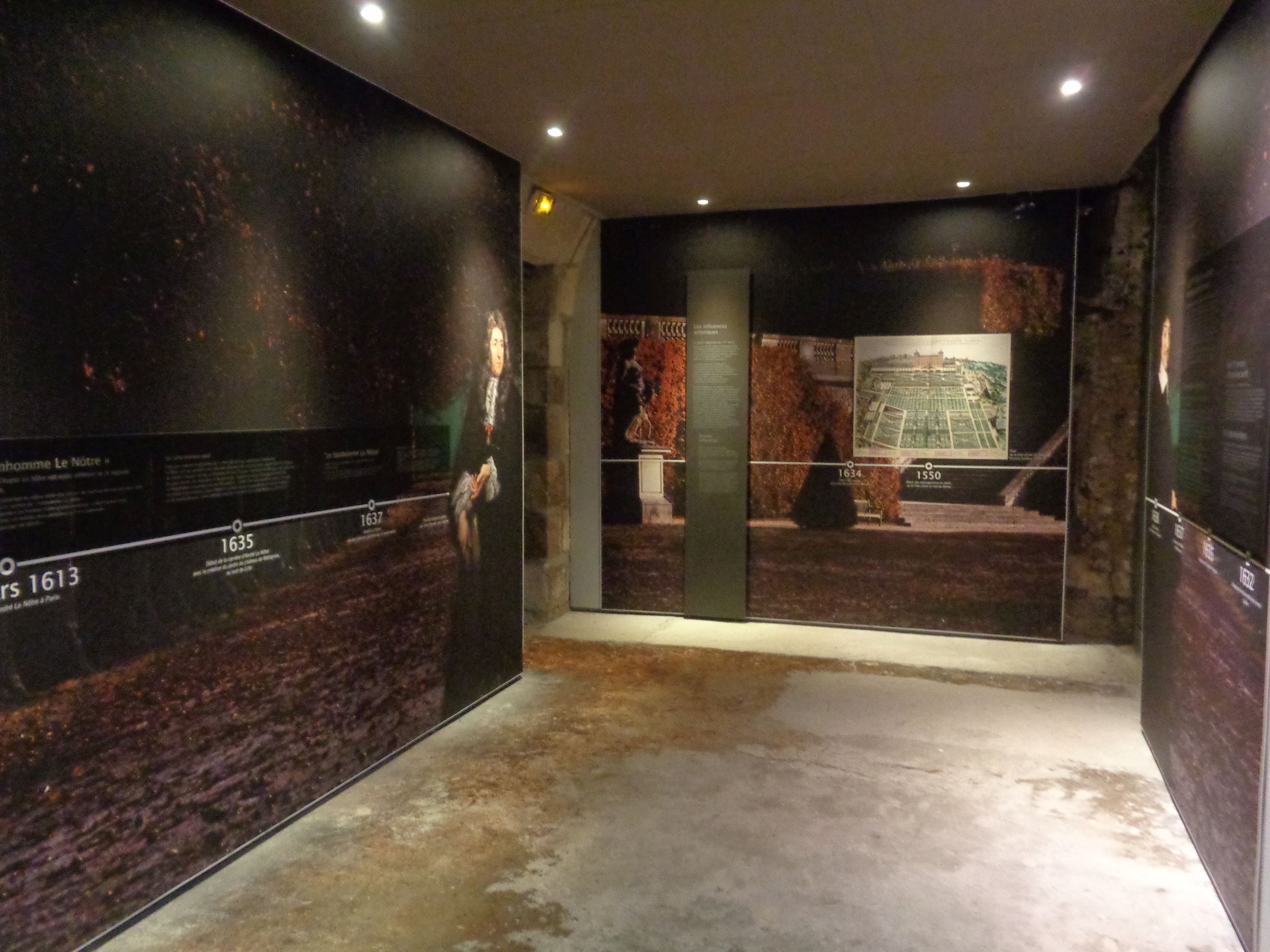 Vaux le Vicomte castle permanent collection on André Le Nôtre gardener hist of gardens may23