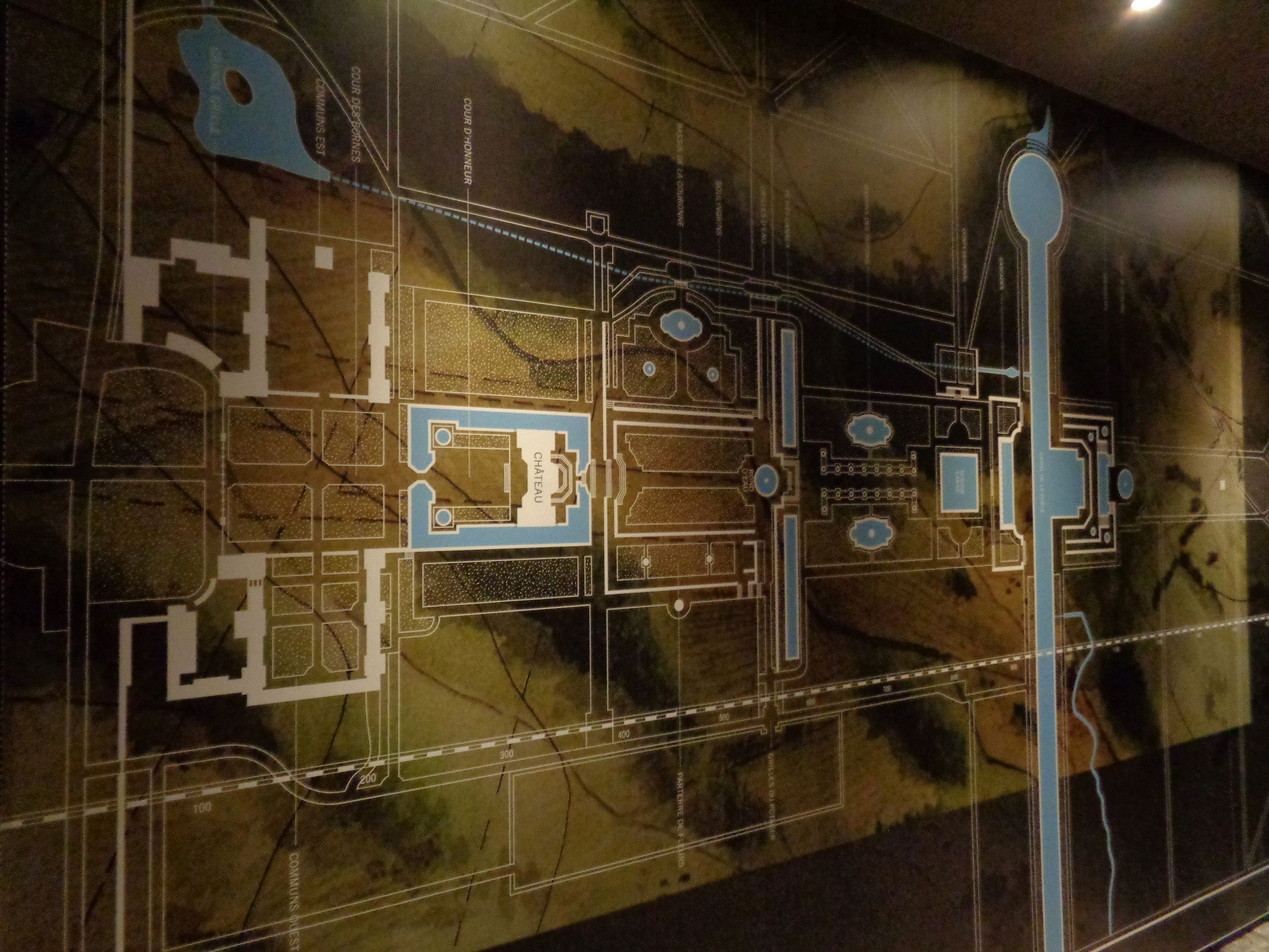 Vaux le Vicomte castle permanent collection on André Le Nôtre gardener map may23