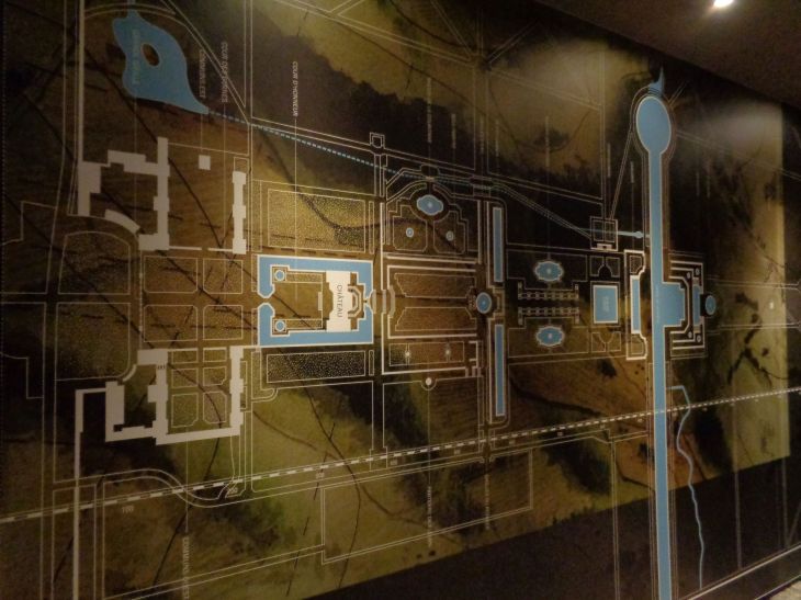 Vaux le Vicomte castle permanent collection on André Le Nôtre gardener map may23