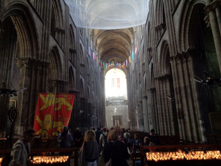 Rouen Cathedral Notre Dame nave to altar jun23