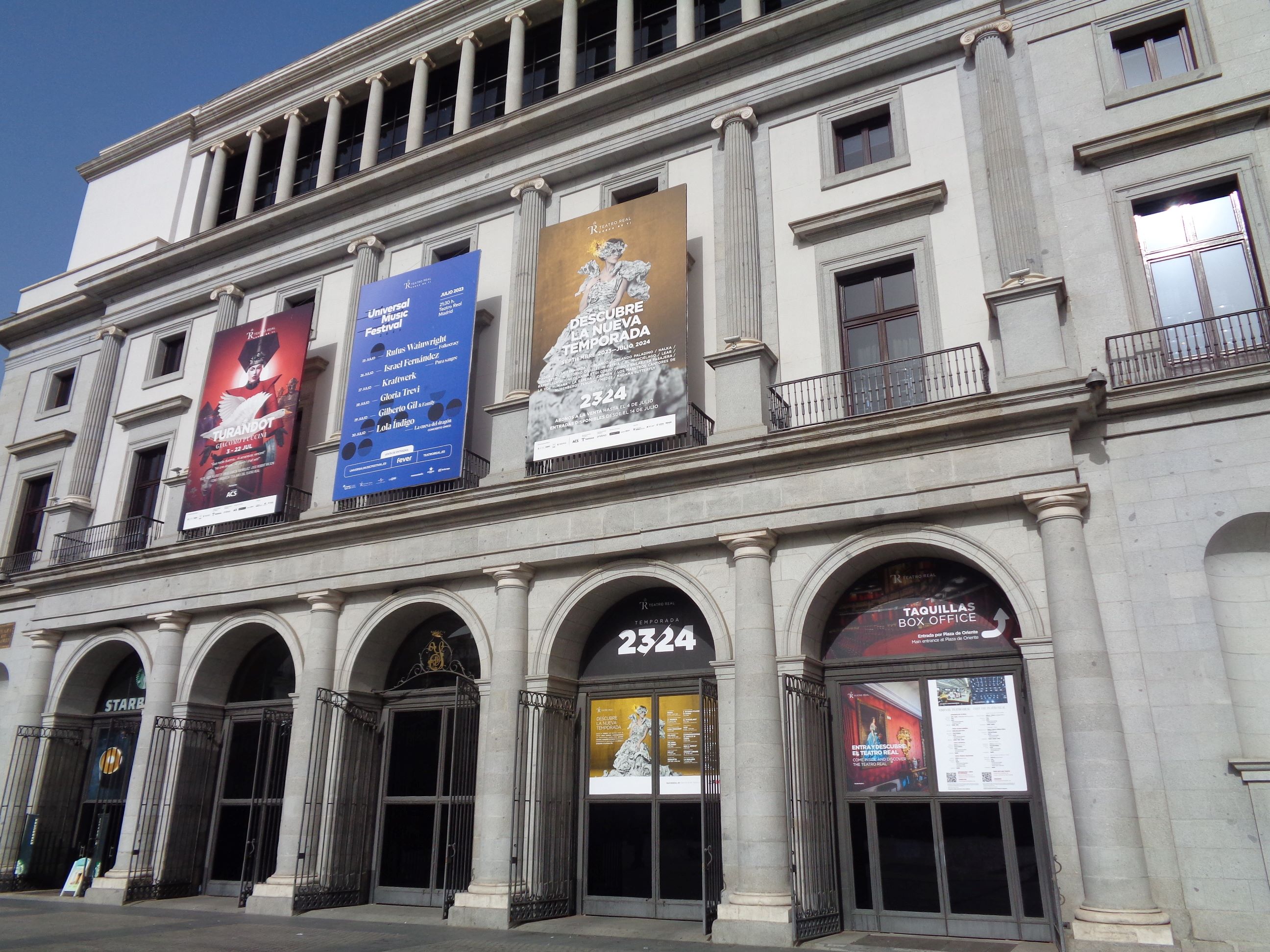 Madrid teatro Real front closeup jul23