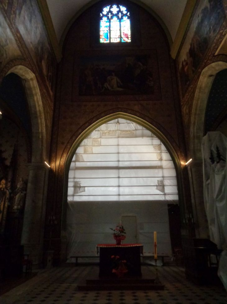 Fecamp Ch St Etienne altar in renovation aug23
