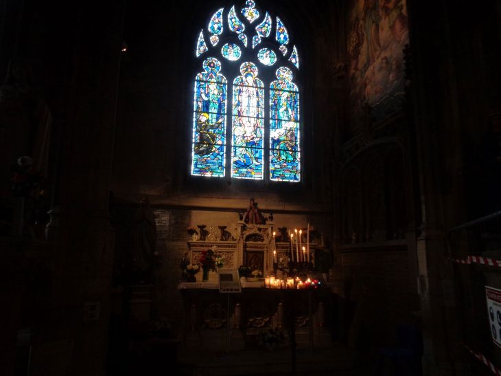 Fecamp Ch St Etienne chapel virgin closeup aug23