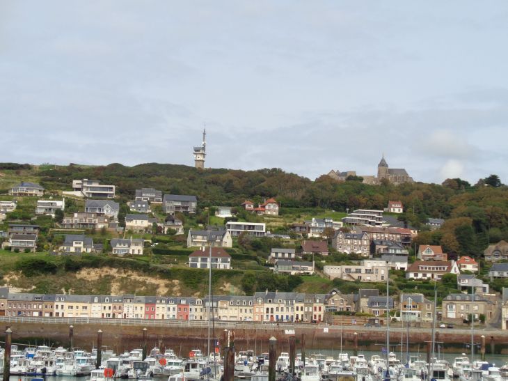 Fecamp port lighthouse and Chapel of Our Lady of Salvation aug23