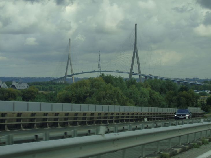 Pont de Normandie going over peage aug23