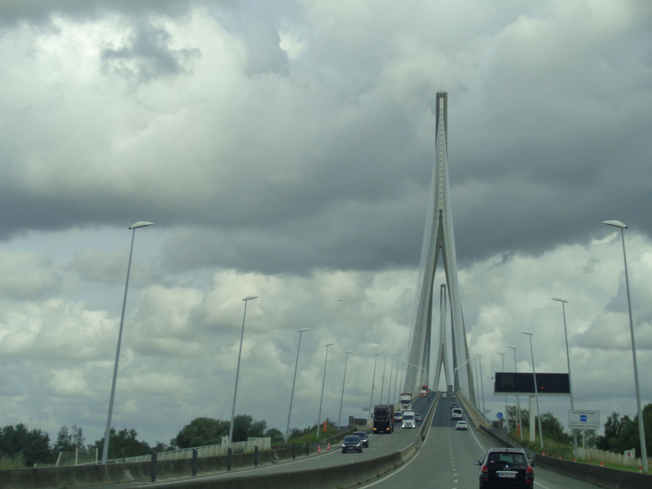 Pont de Normandie on top going over peage aug23