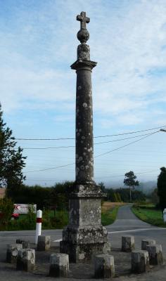 Brech cross in memory of the battle of jean de montfort et charles de blois in 1364 done in 1842