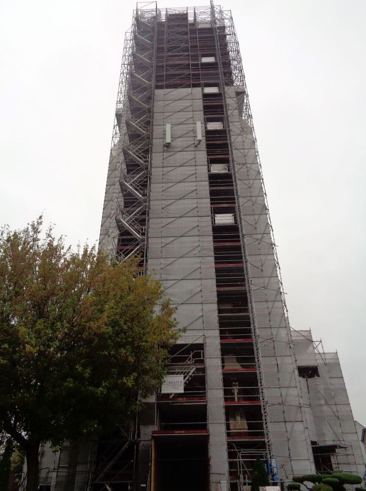 Caudry basilica Sainte Maxellende front belltower renov oct23