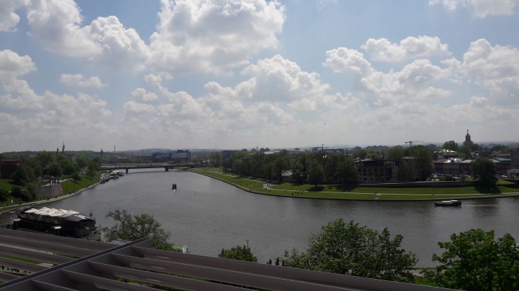 Krakow Sheraton grand hotel view on wisla river may17