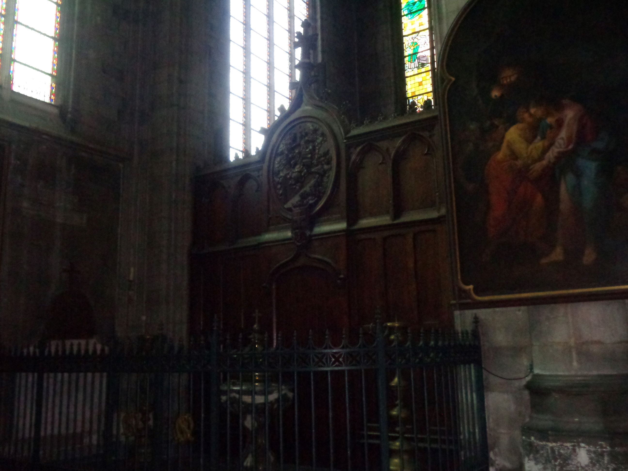 Lille ch Saint Maurice chapel baptismal fonts oct23