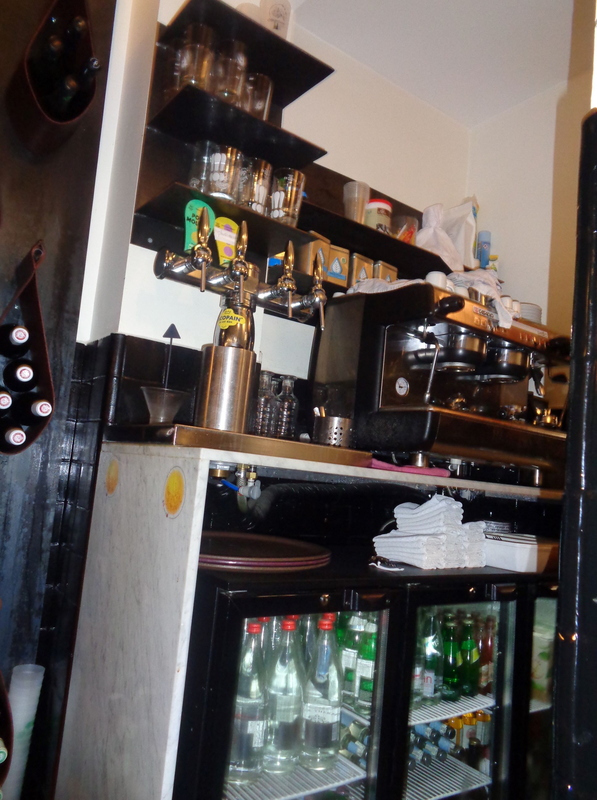 Lille Chez Max resto counter kitchen oct23