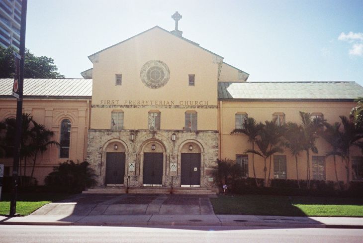Miami first presbyterian church front Brickell aug09