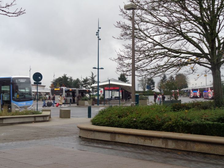 Disneyland Paris train and bus terminal buses nov23