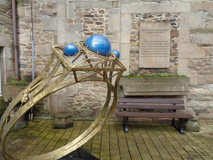 Treguier memorial on first printing shop et book first jan24