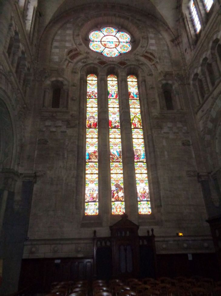 Janzé ch Sacre Coeur or St Martin rosary window left feb24