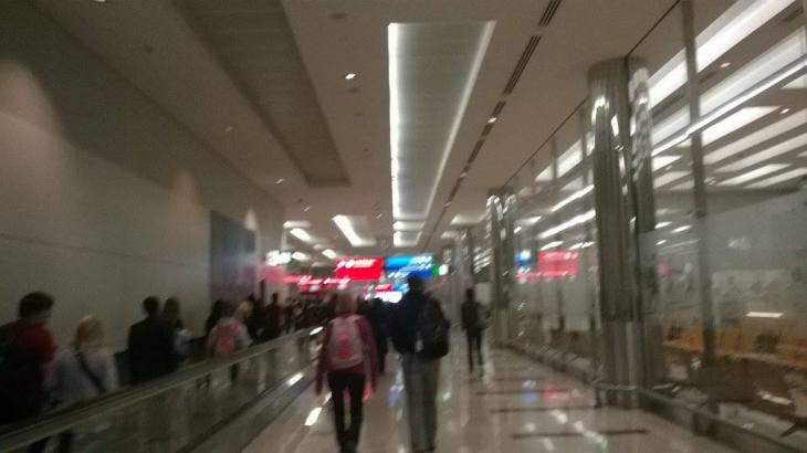 dubai UAE airport T3 arrivals jan18