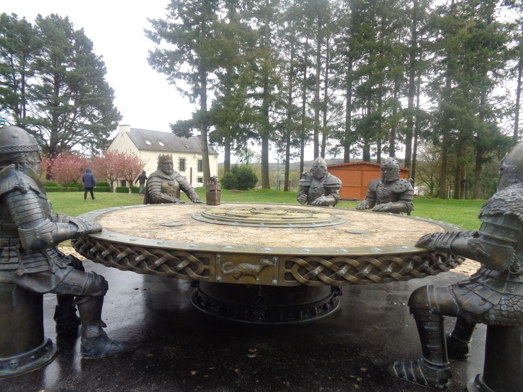 Table Ronde Medieval The Round Table of the knights of king Arthur in Néant-sur-Yvel ...