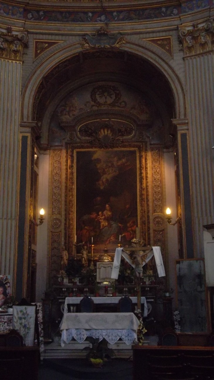 roma Oratory of the Holy Sacrament al Tritone or Oratory of the Guardian Angel nave to altar aug13